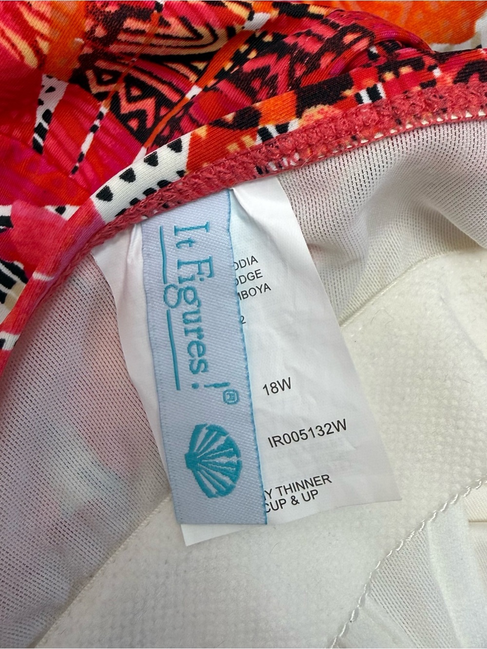 NWOT - IT Figures! Women’s Ruched One-Piece Swimsuit w/ Support Sz 18W Tropical - Picture 5 of 14